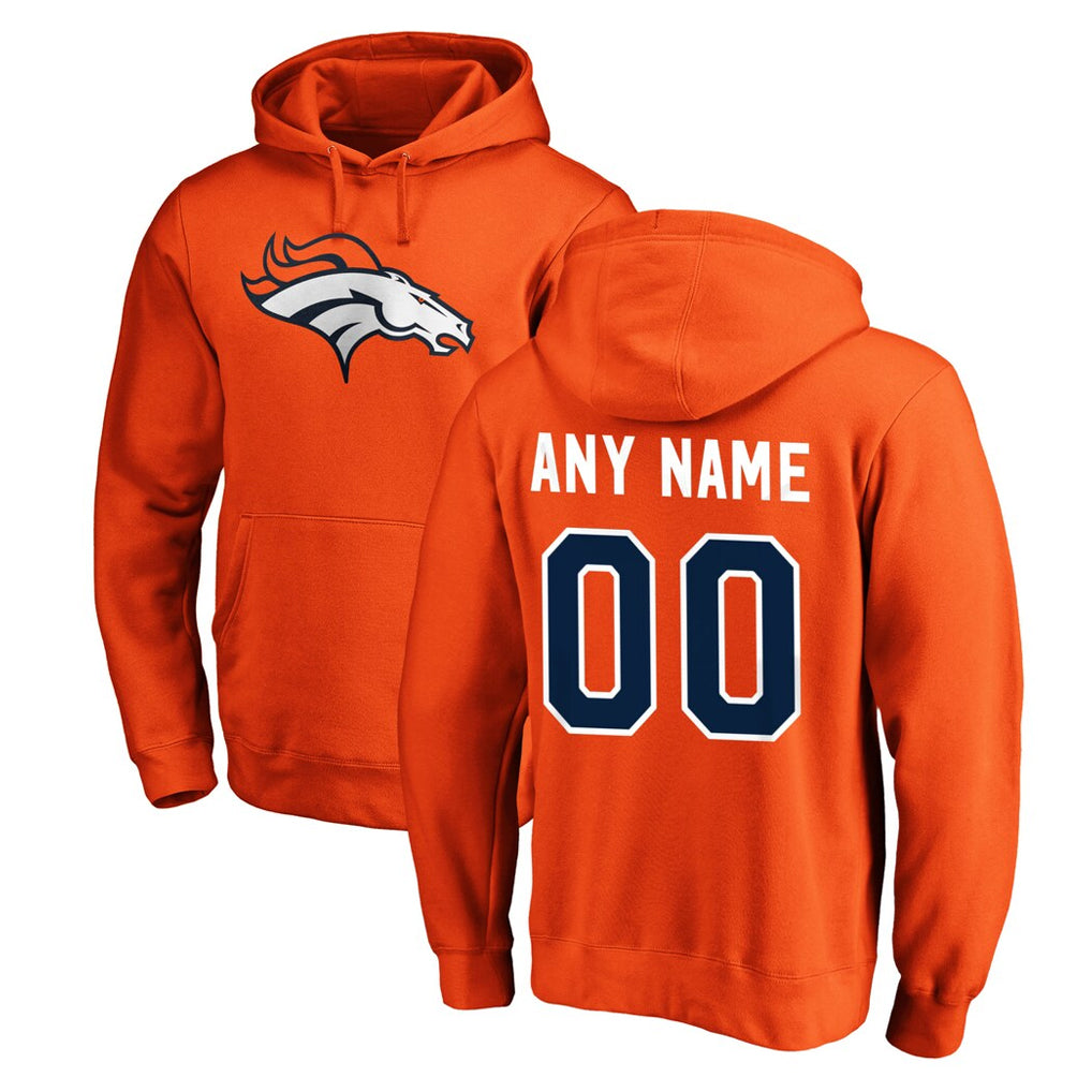 Parkc Custom D.Broncos Orange Pullover Hoodie Limited Any Name & Numbers Stitched Jerseys