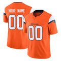 Parkc Custom D.Broncos Orange Vapor F.U.S.E. Limited Home Game Any Name & Numbers Stitched Jerseys
