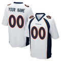 Parkc Custom D.Broncos White Game Any Name & Numbers Stitched Jerseys