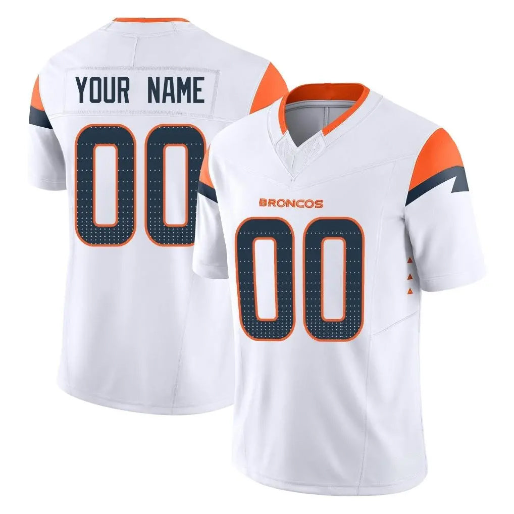 Parkc Custom D.Broncos White Limited Vapor F.U.S.E. Home Game Any Name & Numbers Stitched Jerseys