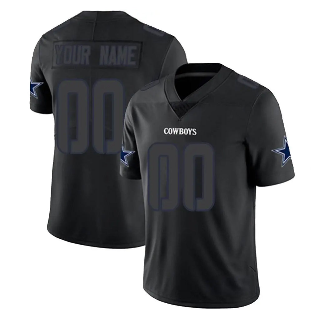 Parkc Custom D.Cowboys Black Impact Limited Home Game Any Name & Numbers Stitched Jerseys