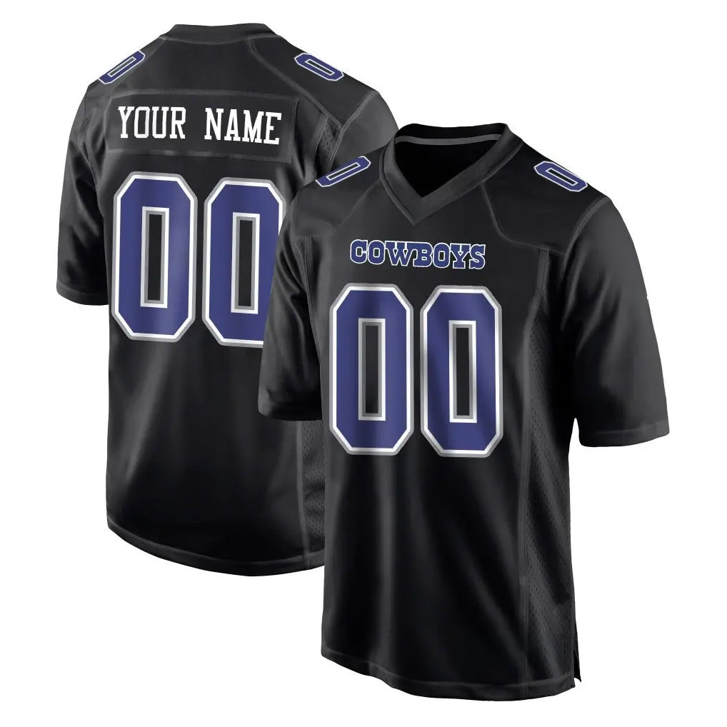 Parkc Custom D.Cowboys Carbon Black Fashion Home Game Any Name & Numbers Stitched Jerseys