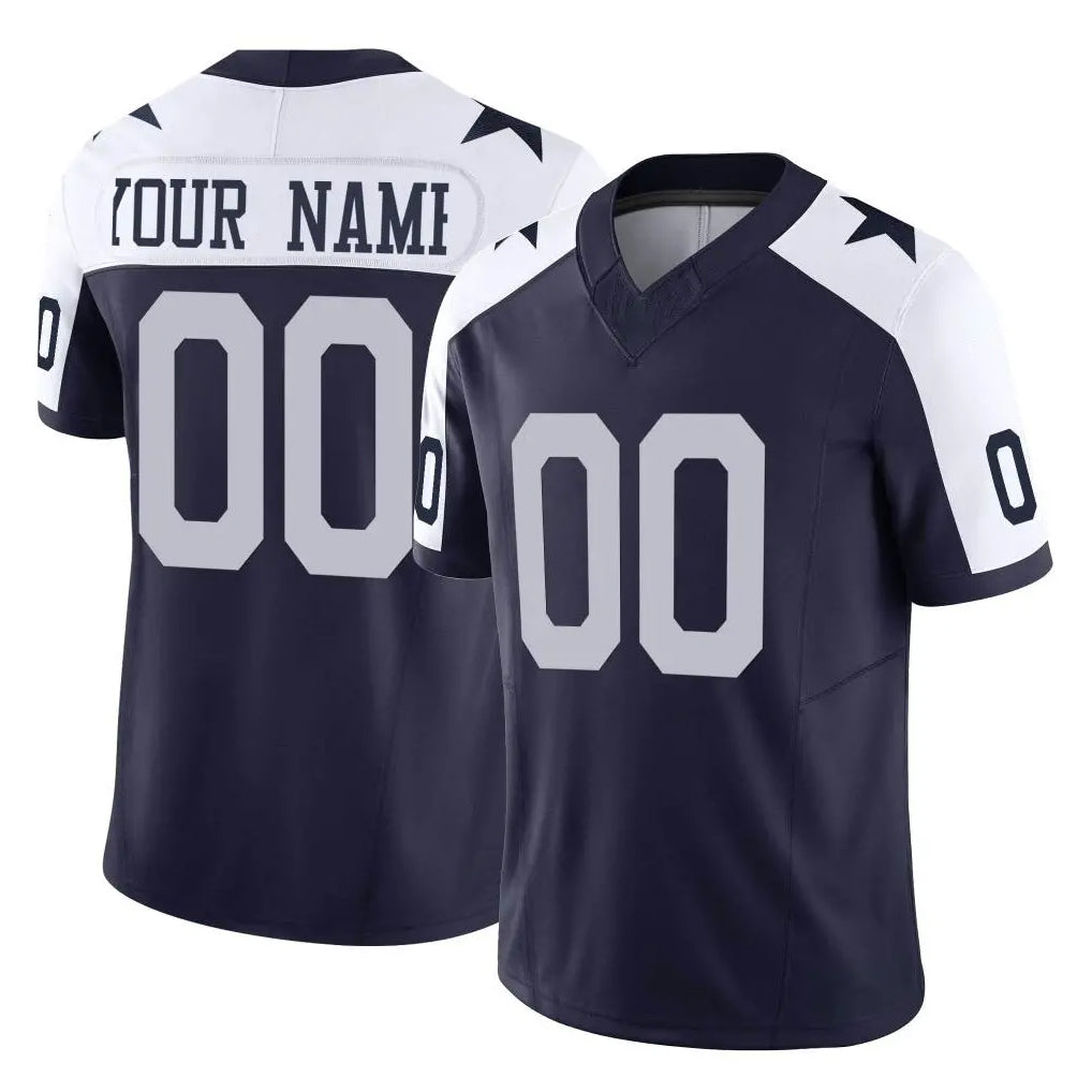 Parkc Custom D.Cowboys Navy-White Limited Alternate Vapor F.U.S.E. Home Game Any Name & Numbers Stitched Jerseys