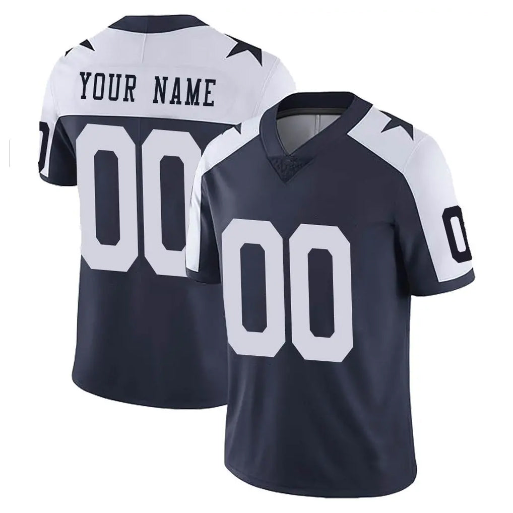 Parkc Custom D.Cowboys Navy-White Limited Alternate Vapor Untouchable Home Game Any Name & Numbers Stitched Jerseys