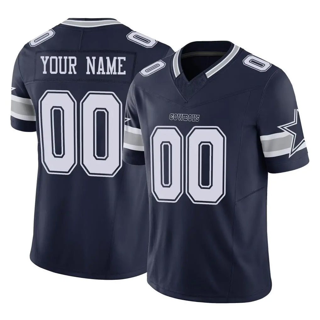 Parkc Custom D.Cowboys Navy Limited Vapor F.U.S.E. Home Game Any Name & Numbers Stitched Jerseys