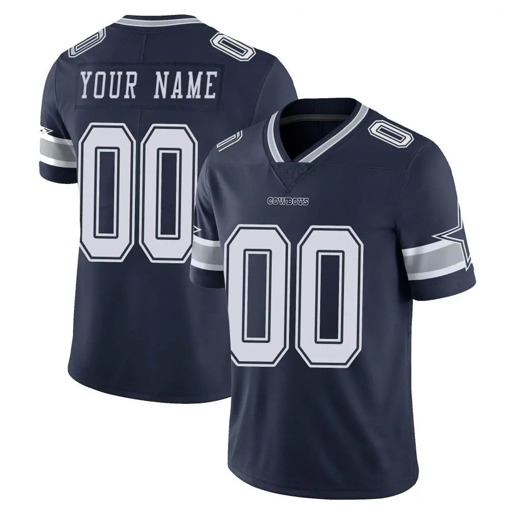Parkc Custom D.Cowboys Navy Vapor Untouchable Limited Home Game Any Name & Numbers Stitched Jerseys