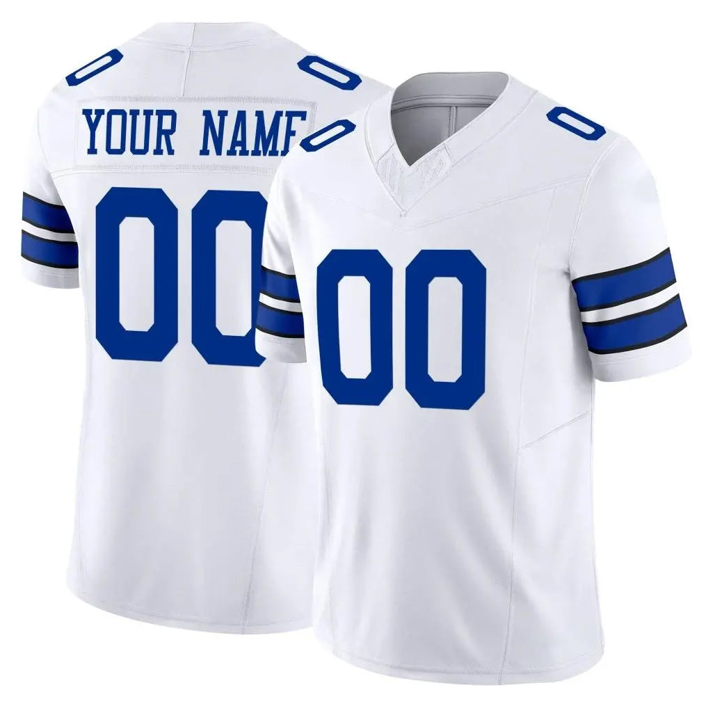 Parkc Custom D.Cowboys White Limited Vapor F.U.S.E. Home Game Any Name & Numbers Stitched Jerseys