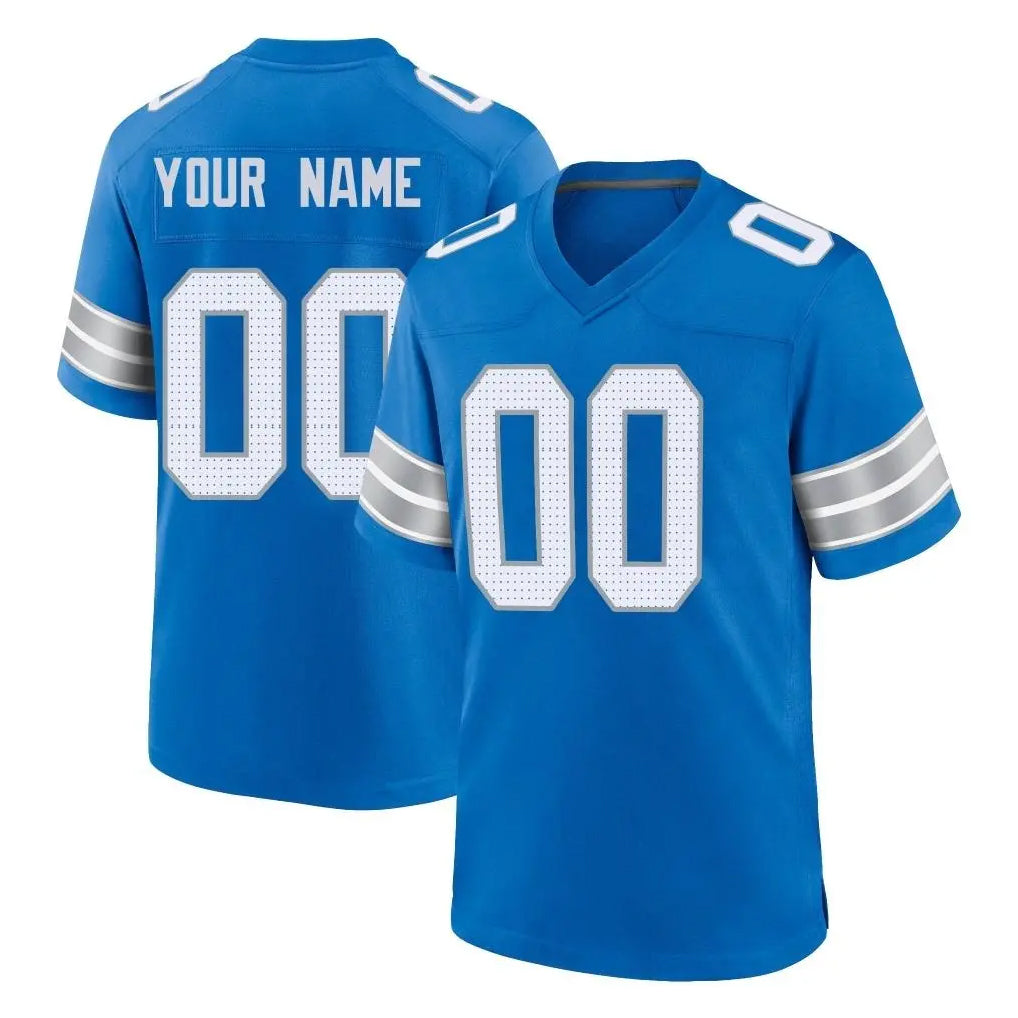 Parkc Custom D.Lions Blue Alternate Home Game Any Name & Numbers Stitched Jerseys