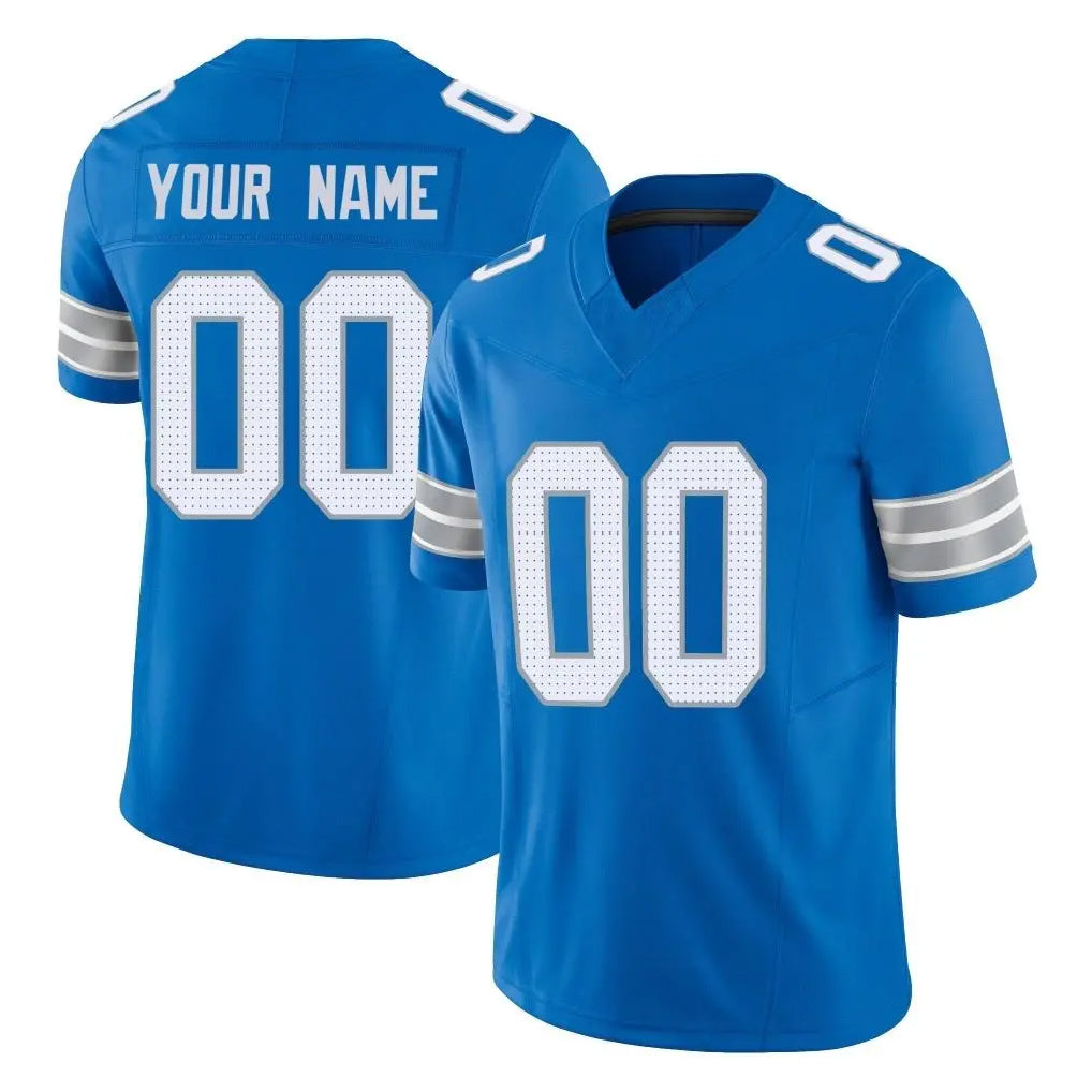 Parkc Custom D.Lions Blue Limited Vapor F.U.S.E. Alternate Home Game Any Name & Numbers Stitched Jerseys