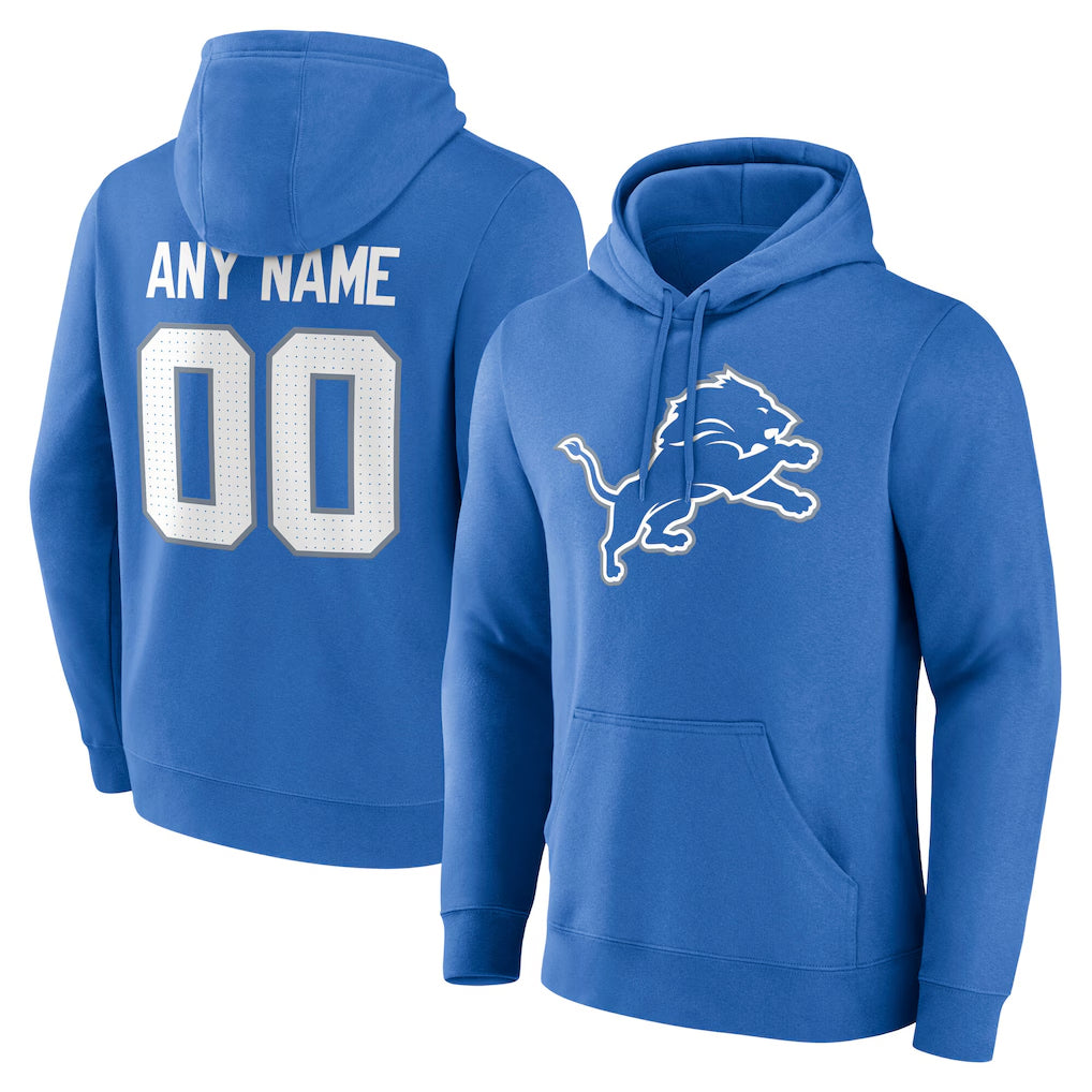 Parkc Custom D.Lions Blue Pullover Hoodies Limited Any Name & Numbers Stitched Jerseys
