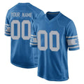Parkc Custom D.Lions Blue Vapor Untouchable Throwback Game Any Name & Numbers Stitched Jerseys
