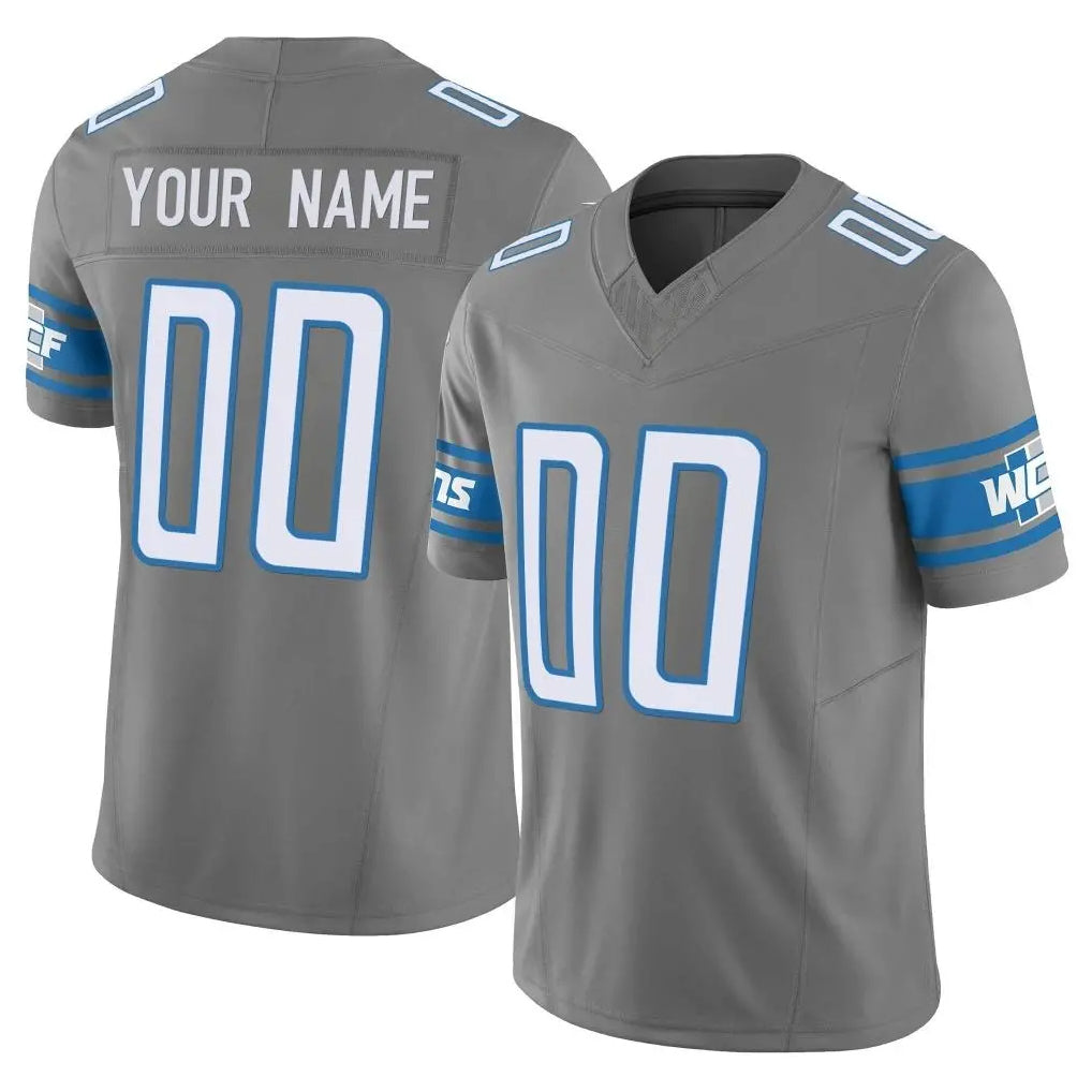 Parkc Custom D.Lions #Gray Vapor F.U.S.E. Limited Home Game Any Name & Numbers Stitched Jerseys