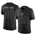 Parkc Custom GB.Packers Black Reflective Limited Home Game Any Name & Numbers Stitched Jerseys