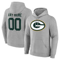 Parkc Custom GB.Packers Gray Circuit Logo Pullover Hoodies Limited Game Any Name & Numbers Stitched Jerseys