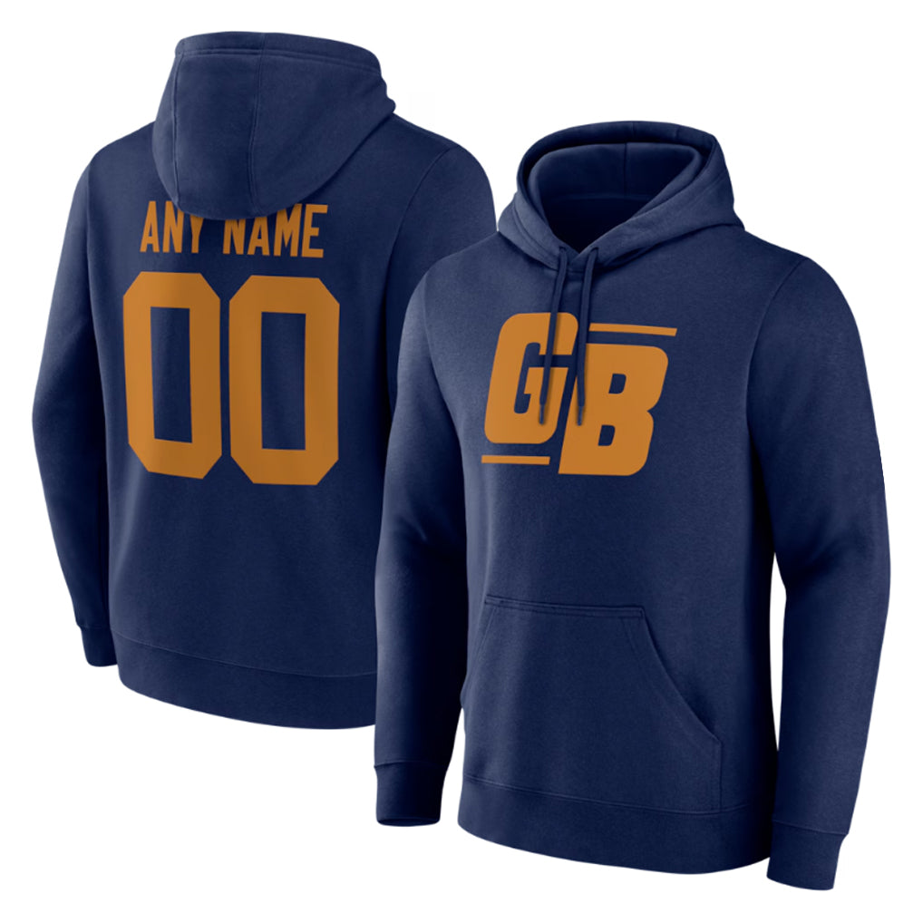 Parkc Custom GB.Packers Navy The 1923 Classic Pullover Hoodies Limited Game Any Name & Numbers Stitched Jerseys