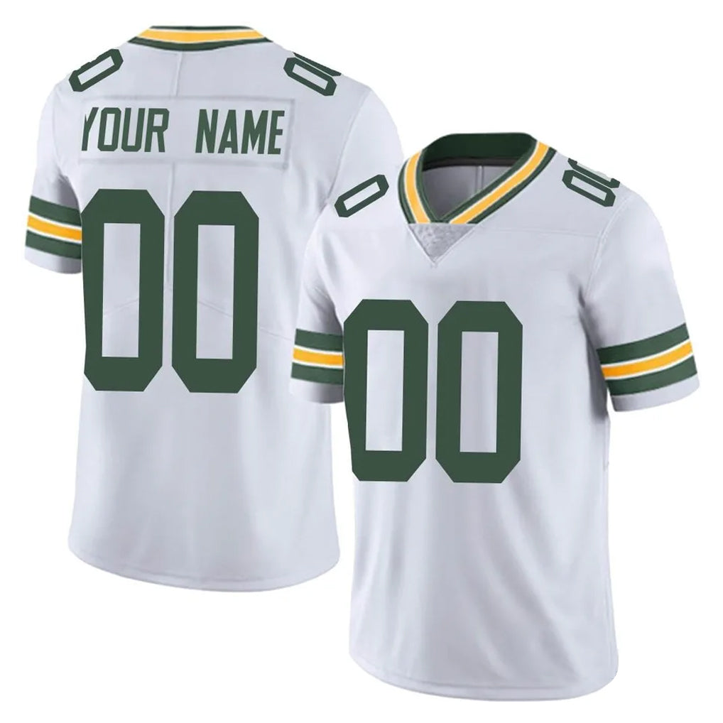 Parkc Custom GB.Packers White Vapor Untouchable Limited Home Game Any Name & Numbers Stitched Jerseys