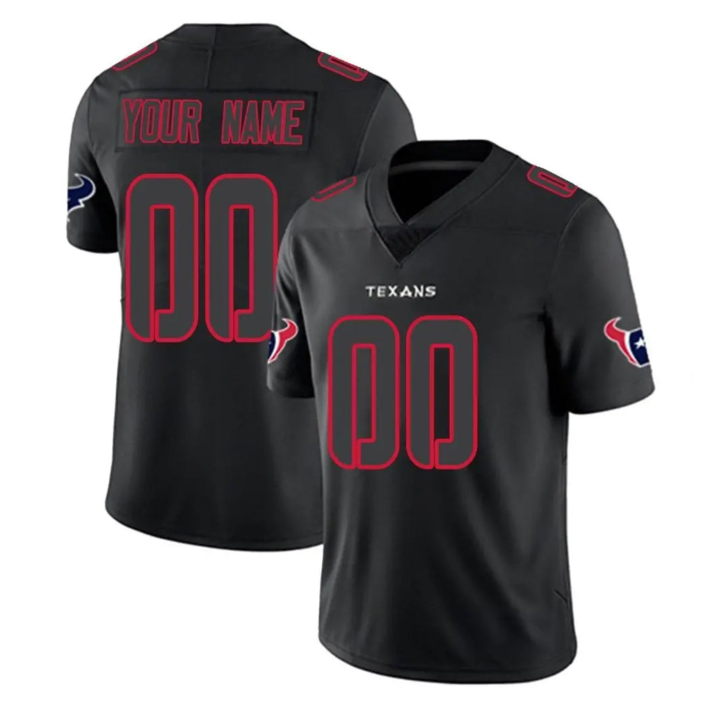Parkc Custom H.Texans Black Impact Limited Game Any Name & Numbers Stitched Jerseys