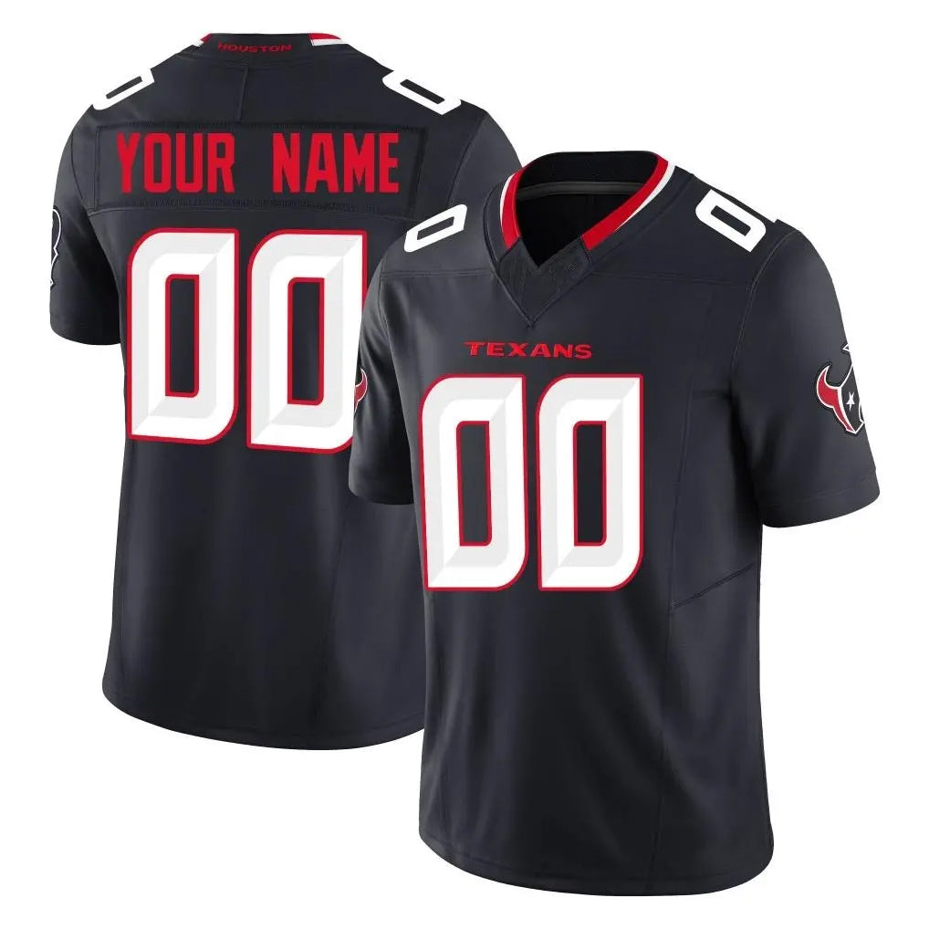Parkc Custom H.Texans Navy Limited Alternate Vapor F.U.S.E. Home Game Any Name & Numbers Stitched Jerseys