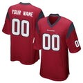 Parkc Custom H.Texans Red Home Game Any Name & Numbers Stitched Jerseys