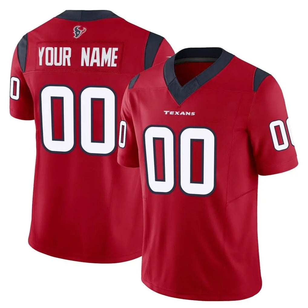 Parkc Custom H.Texans Red Limited Vapor F.U.S.E. Home Game Any Name & Numbers Stitched Jerseys
