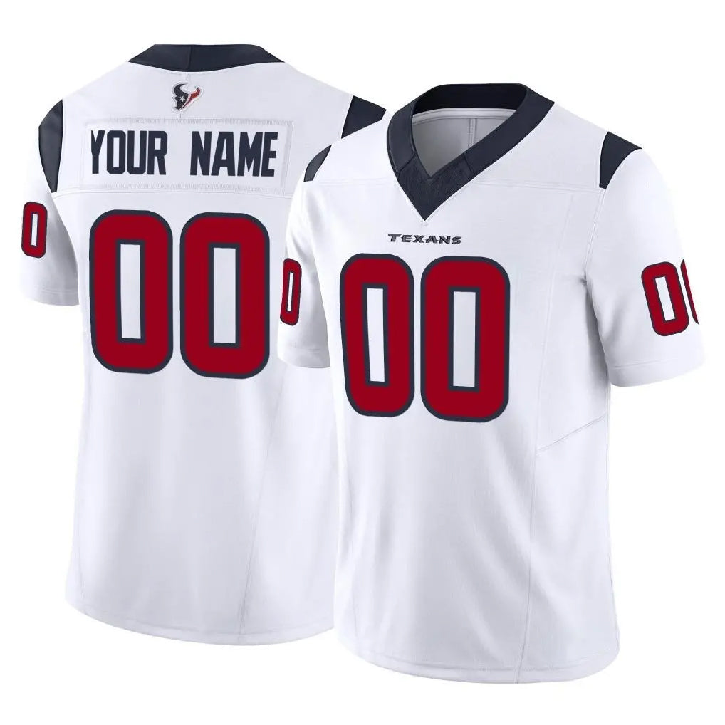 Parkc Custom H.Texans White Limited Vapor F.U.S.E. Home Game Any Name & Numbers Stitched Jerseys