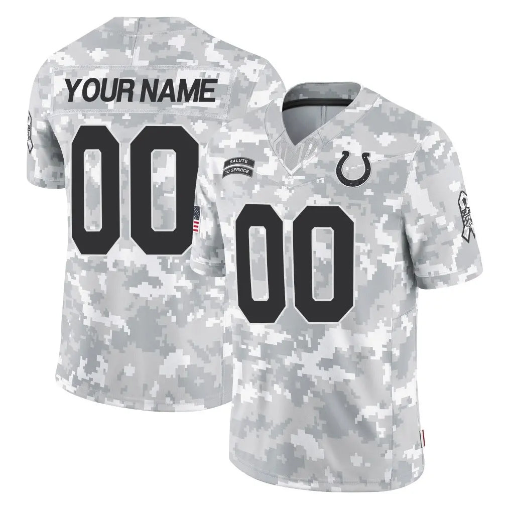 Parkc Custom IN.Colts Arctic Camo Salute To Service Limited Game Any Name & Numbers Stitched Jerseys