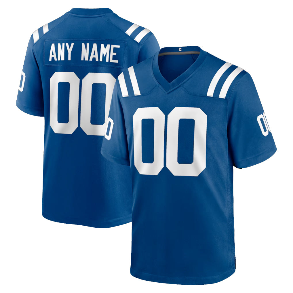 Parkc Custom IN.Colts Royal Home Game Any Name & Numbers Stitched Jerseys