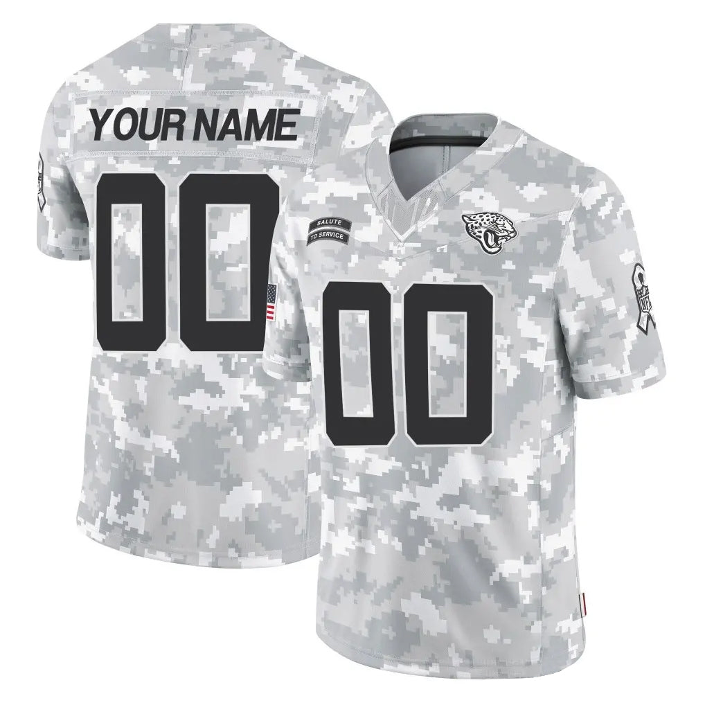 Parkc Custom J.Jaguars Arctic Camo Salute To Service Limited Game Any Name & Numbers Stitched Jerseys