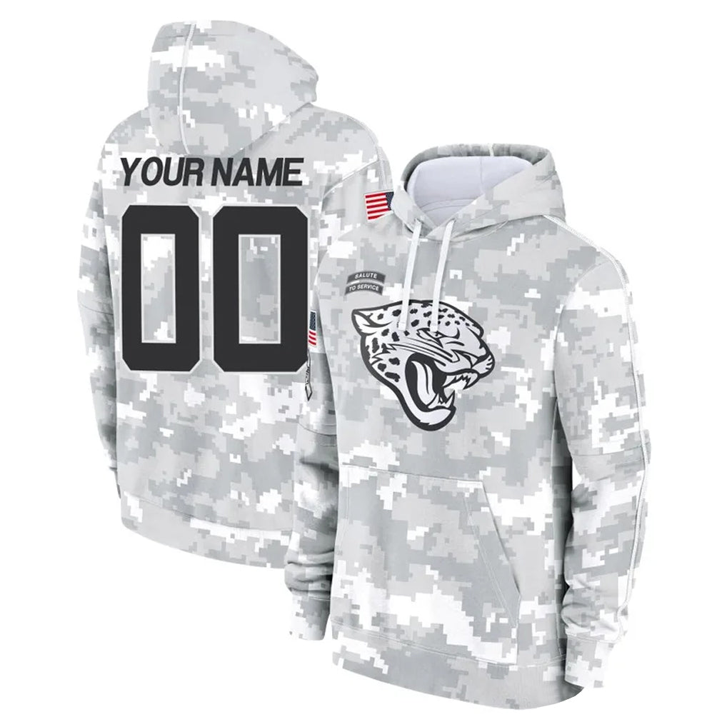 Parkc Custom J.Jaguars Arctic Camo Salute to Service Hoodies Limited Game Any Name & Numbers Stitched Jerseys