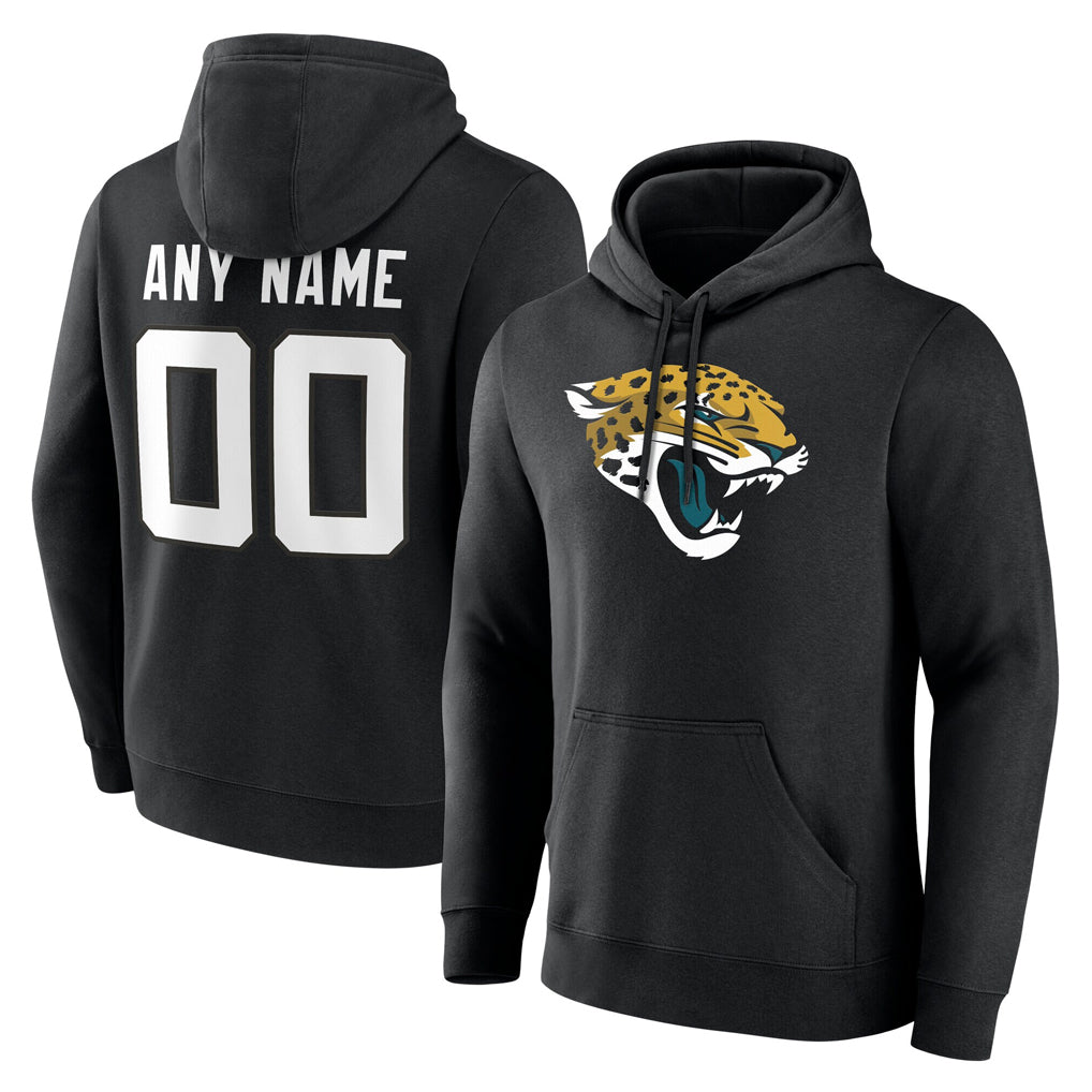 Parkc Custom J.Jaguars Black Pullover Hoodies Limited Any Name & Numbers Stitched Jerseys