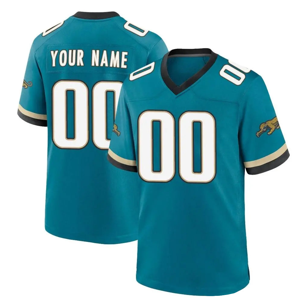 Parkc Custom J.Jaguars Teal Prowler Throwback Limited Home Game Any Name & Numbers Stitched Jerseys