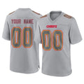 Parkc Custom KC.Chiefs Gray Atmosphere Fashion Game Any Name & Numbers Stitched Jerseys