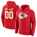 Parkc Custom KC.Chiefs Red LoGo Pullover Hoodies Limited Any Name & Numbers Stitched Jerseys