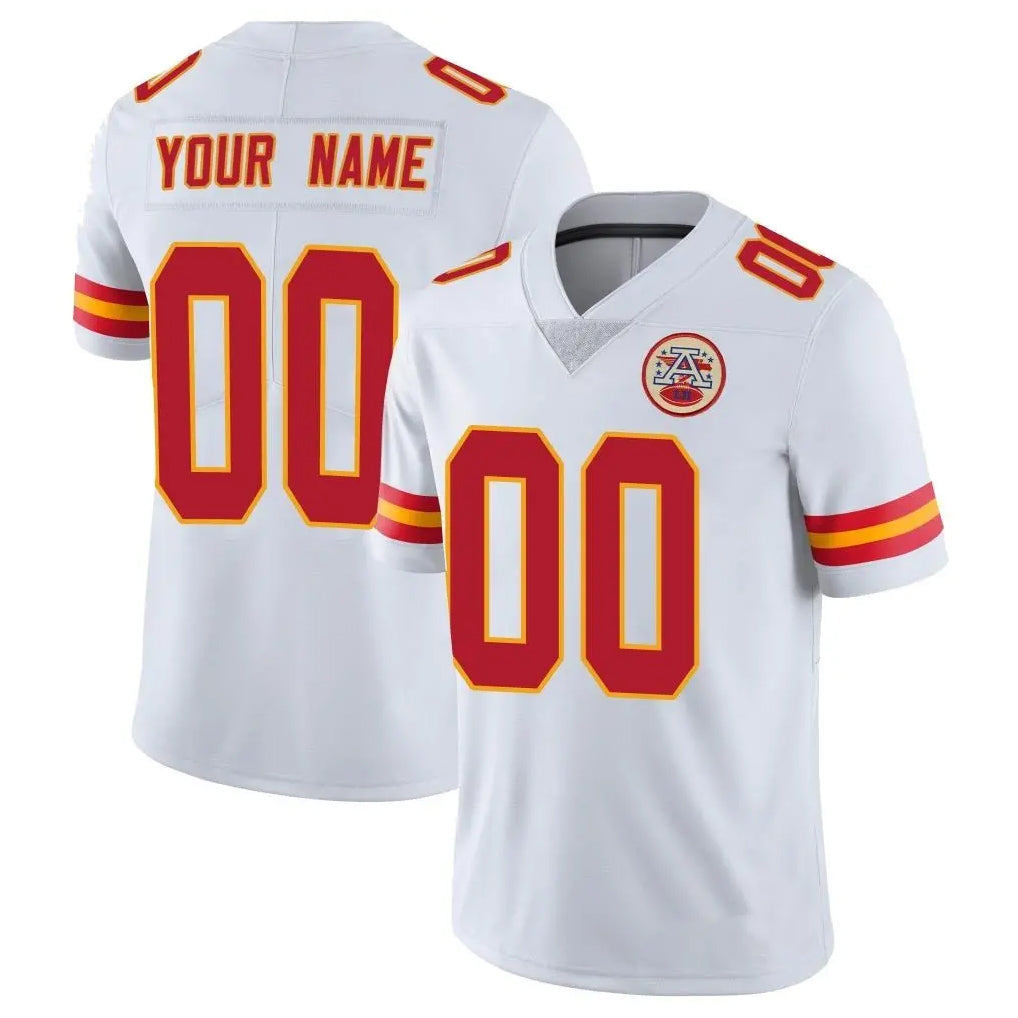 Parkc Custom KC.Chiefs White Limited Vapor Untouchable Home Game Any Name & Numbers Stitched Jerseys