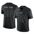 Parkc Custom LA.Chargers Black Reflective Limited Game Any Name & Numbers Stitched Jerseys