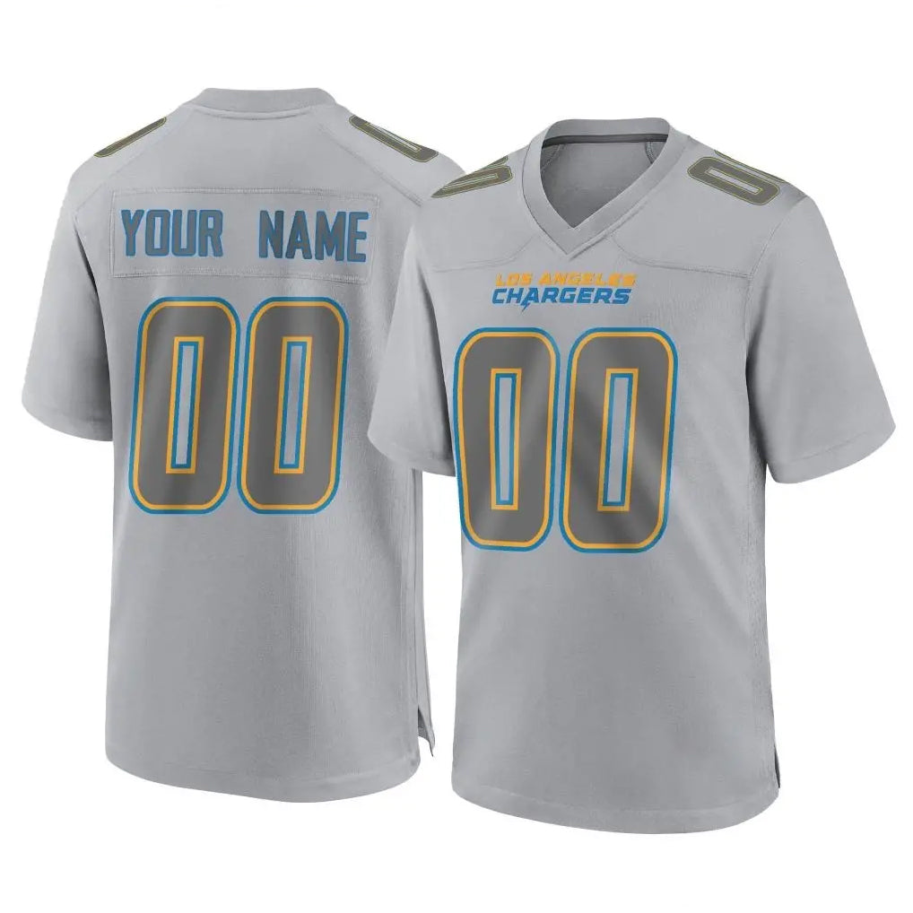 Parkc Custom LA.Chargers Gray Atmosphere Fashion Limited Game Any Name & Numbers Stitched Jerseys