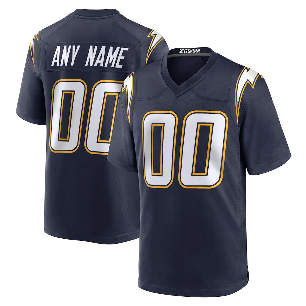 Parkc Custom LA.Chargers Navy Alternate Home Game Any Name & Numbers Stitched Jerseys