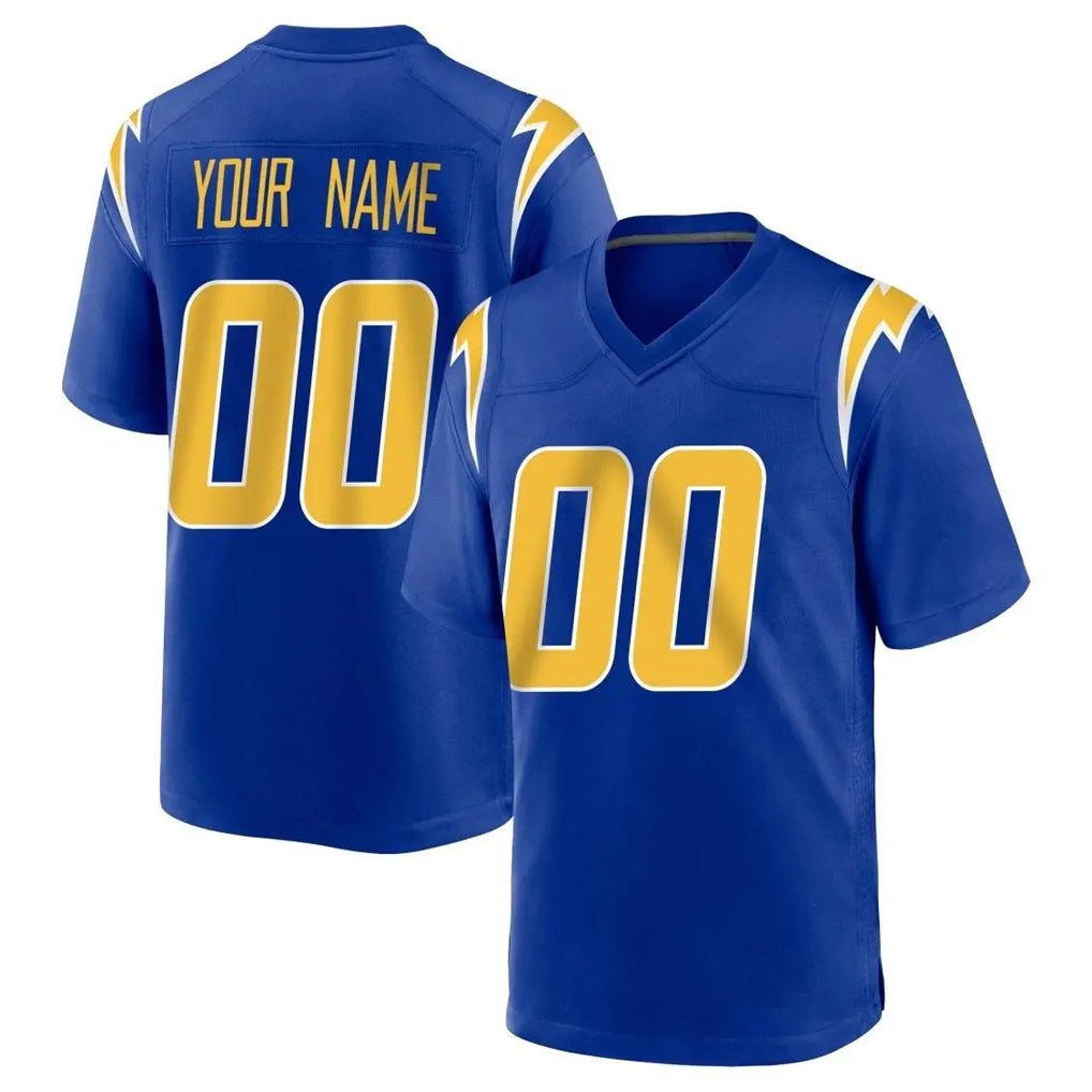 Parkc Custom LA.Chargers Royal Home Game Any Name & Numbers Stitched Jerseys