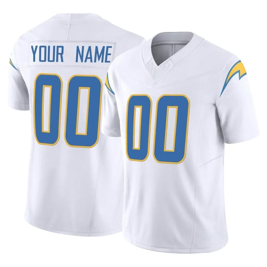Parkc Custom LA.Chargers White Limited Vapor F.U.S.E. Home Game Any Name & Numbers Stitched Jerseys