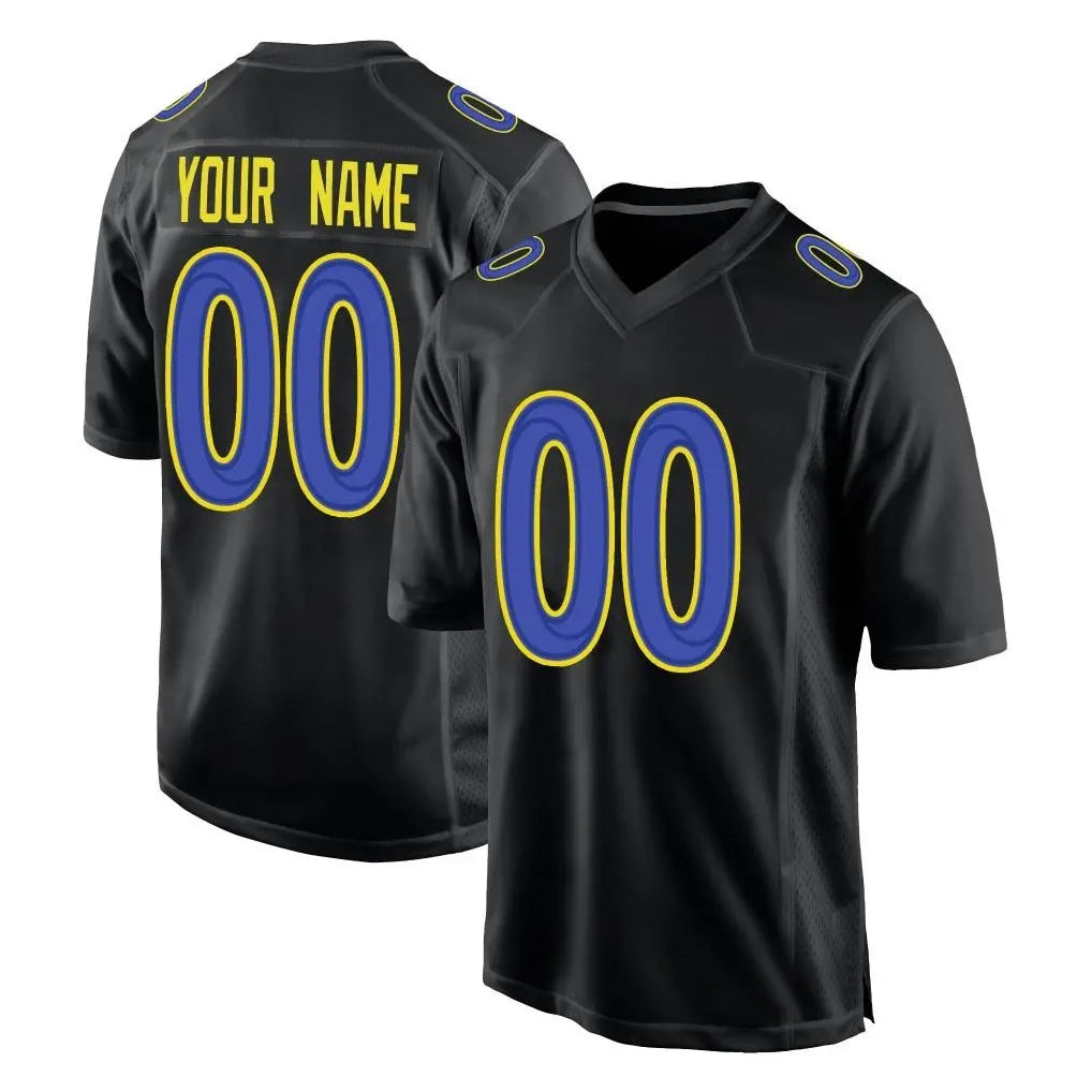 Parkc Custom LA.Rams Black Fashion Limited Home Game Any Name & Numbers Stitched Jerseys
