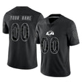 Parkc Custom LA.Rams Black Limited Reflective Home Game Any Name & Numbers Stitched Jerseys