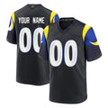Parkc Custom LA.Rams Black Midnight Rivalries Collection Home Game Any Name & Numbers Stitched Jerseys