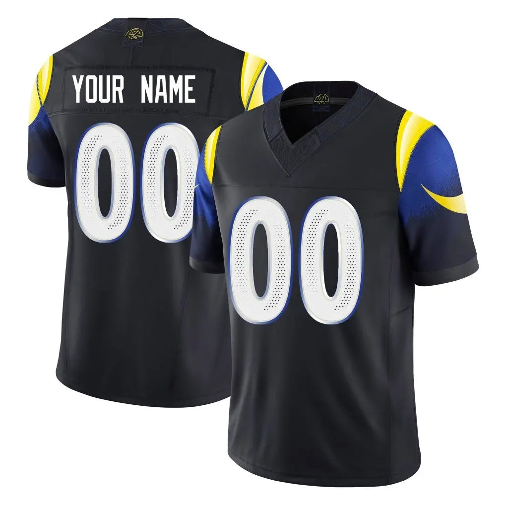 Parkc Custom LA.Rams Black Midnight Rivalries Collection Limited Home Game Any Name & Numbers Stitched Jerseys