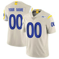 Parkc Custom LA.Rams Bone Limited Vapor Home Game Any Name & Numbers Stitched Jerseys
