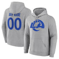 Parkc Custom LA.Rams Light Gray Pullover Hoodie Limited Game Any Name & Numbers Stitched Jerseys