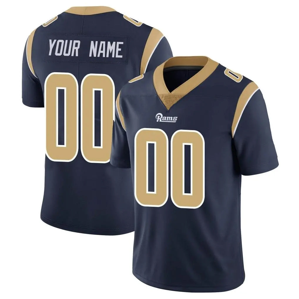 Parkc Custom LA.Rams Navy Limited Vapor Untouchable Home Game Any Name & Numbers Stitched Jerseys