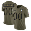 Parkc Custom LA.Rams Olive 2025 Salute To Service Limited Game Any Name & Numbers Stitched Jerseys