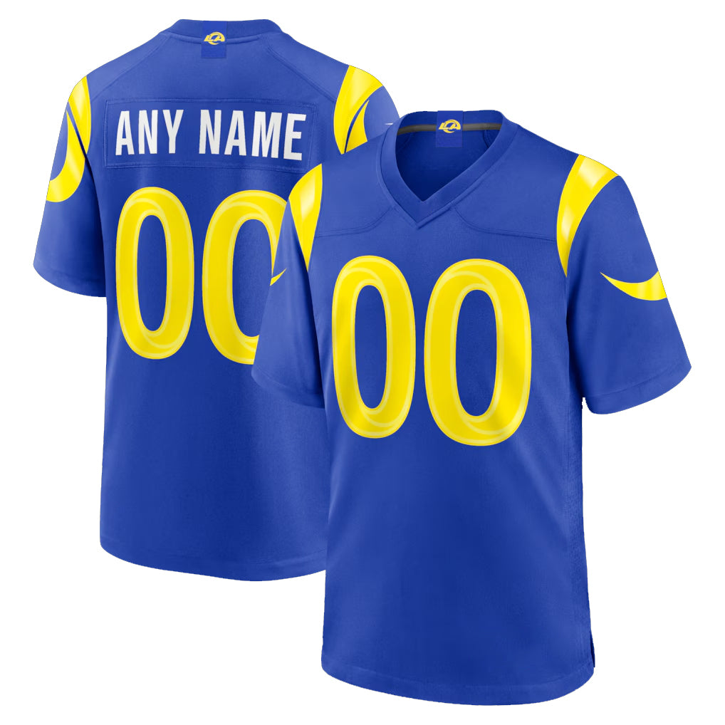 Parkc Custom LA.Rams Royal Limited Home Game Any Name & Numbers Stitched Jerseys
