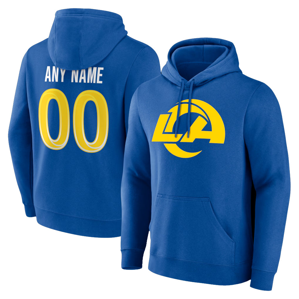 Parkc Custom LA.Rams Royal Pullover Hoodie Limited Game Any Name & Numbers Stitched Jerseys