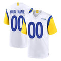 Parkc Custom LA.Rams White Home Game Any Name & Numbers Stitched Jerseys